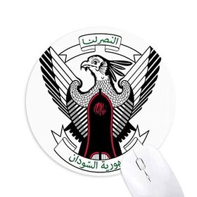 Dıythinker Yuvarlak Sudan Afrika Ulusal Amblem Kaymaz Kauçuk Fare Altlığı