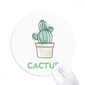 Dıythinker Yuvarlak Suluboya Kaktüs Succulents Saksı Bitki Kaymaz Kauçuk Fare Altlığı