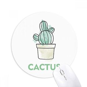 Dıythinker Yuvarlak Suluboya Kaktüs Succulents Saksı Bitki Kaymaz Kauçuk Fare Altlığı