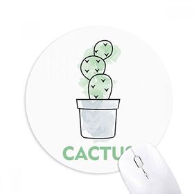 Dıythinker Yuvarlak Suluboya Kaktüs Succulents Saksı Bitki Kaymaz Kauçuk Fare Altlığı