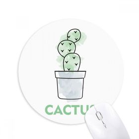 Dıythinker Yuvarlak Suluboya Kaktüs Succulents Saksı Bitki Kaymaz Kauçuk Fare Altlığı