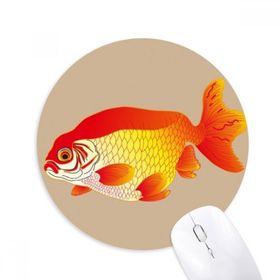 Dıythinker Yuvarlak Tablo Japon Kültürü FIish Altın Kaymaz Kauçuk Fare Altlığı