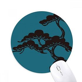 Dıythinker Yuvarlak Tablo Japon Kültürü Mavi Kaymaz Kauçuk Fare Altlığı