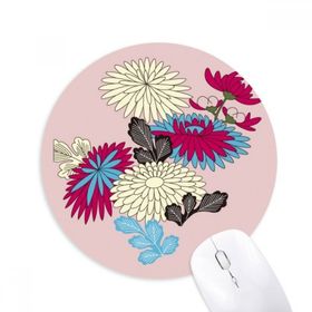Dıythinker Yuvarlak Tablo Japon Kültürü Pembe Kaymaz Kauçuk Fare Altlığı