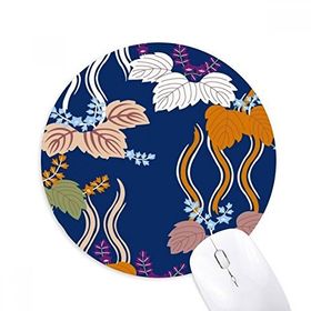 Dıythinker Yuvarlak Tablo Japon Kültürü Yaprak Kaymaz Kauçuk Fare Altlığı