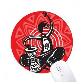 Dıythinker Yuvarlak Tambourine Silüeti Meksika Meksika Kaymaz Kauçuk Fare Altlığı