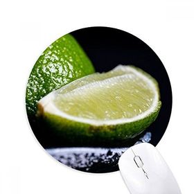 Dıythinker Yuvarlak Taze Meyveler Yeşil Limon Resmi Kaymaz Kauçuk Fare Altlığı