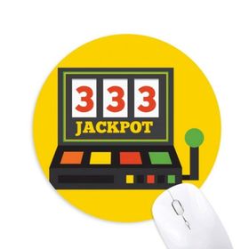 Dıythinker Yuvarlak Tek Kol Bandit İllüstrasyon Jackpot Kaymaz Kauçuk Fare Altlığı