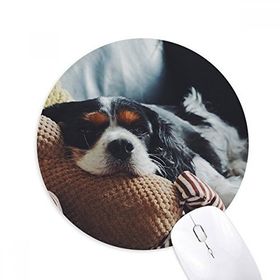 Dıythinker Yuvarlak Tembel Köpek Hayvan Duygusal Resim Kaymaz Kauçuk Fare Altlığı