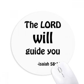 Dıythinker Yuvarlak The Lord Will Guide You Christian Kaymaz Kauçuk Fare Altlığı