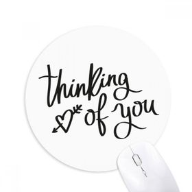Dıythinker Yuvarlak Thinking of You Alıntı Kaymaz Kauçuk Fare Altlığı