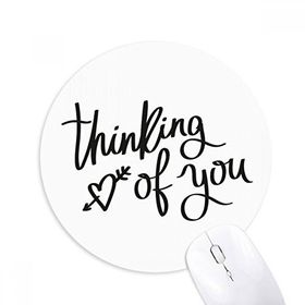Dıythinker Yuvarlak Thinking of You Alıntı Kaymaz Kauçuk Fare Altlığı