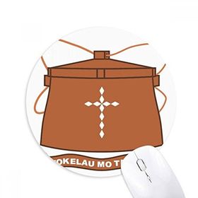 Dıythinker Yuvarlak Tokelau Okyanusya Ulusal Amblem Kaymaz Kauçuk Fare Altlığı