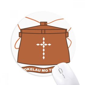 Dıythinker Yuvarlak Tokelau Okyanusya Ulusal Amblem Kaymaz Kauçuk Fare Altlığı