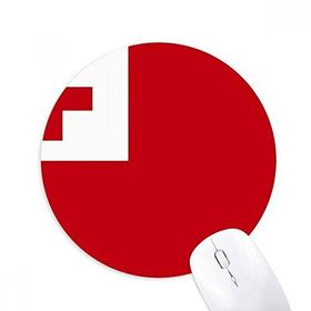Dıythinker Yuvarlak Tonga Ulusal Bayrağı Okyanusya Ülke Kaymaz Kauçuk Fare Altlığı