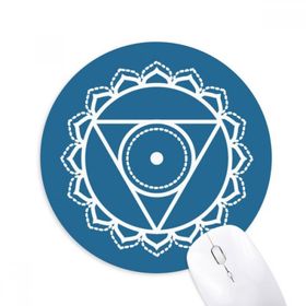 Dıythinker Yuvarlak Totem Çiçek Geometri Daire Sembolü Kaymaz Kauçuk Fare Altlığı