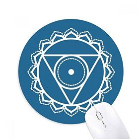 Dıythinker Yuvarlak Totem Çiçek Geometri Daire Sembolü Kaymaz Kauçuk Fare Altlığı