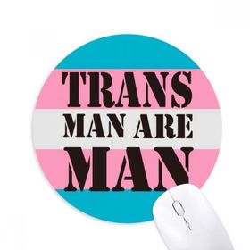 Dıythinker Yuvarlak Trans Man Support LGBT Transgender Kaymaz Kauçuk Fare Altlığı