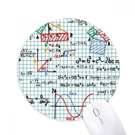 Dıythinker Yuvarlak Trigonometrik İşlev Matematiksel Formüller Kaymaz Kauçuk Fare Altlığı