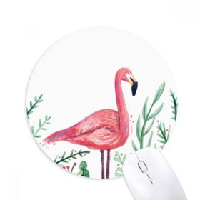 Dıythinker Yuvarlak Tropikal Flamingo Hayvan Bitkileri Kaymaz Kauçuk Fare Altlığı