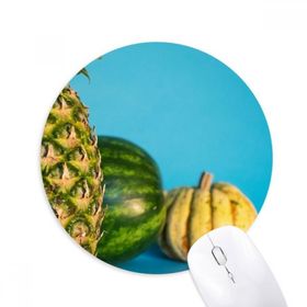 Dıythinker Yuvarlak Tropikal Meyve Ananas Taze Resim Kaymaz Kauçuk Fare Altlığı