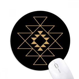 Dıythinker Yuvarlak Üçgen Totem Geometri Sembolü Kaymaz Kauçuk Fare Altlığı