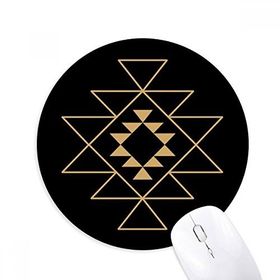 Dıythinker Yuvarlak Üçgen Totem Geometri Sembolü Kaymaz Kauçuk Fare Altlığı