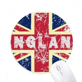 Dıythinker Yuvarlak UK Birleşik Krallık Bayrağı İşareti İllüstrasyon Kaymaz Kauçuk Fare Altlığı