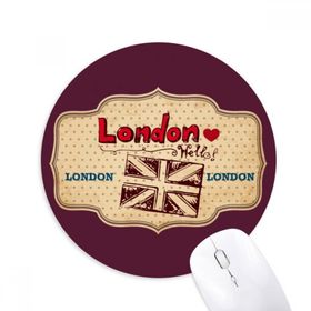 Dıythinker Yuvarlak UK Londra Birliği Jack Damga Kaymaz Kauçuk Fare Altlığı