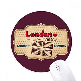Dıythinker Yuvarlak UK Londra Birliği Jack Damga Kaymaz Kauçuk Fare Altlığı
