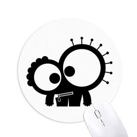 Dıythinker Yuvarlak Universe Alien Monster Creature Kaymaz Kauçuk Fare Altlığı