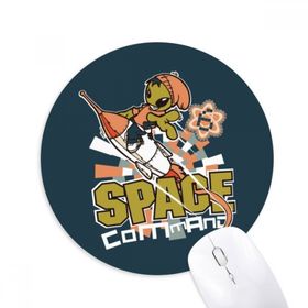 Dıythinker Yuvarlak Universe And Alien Spacewalk Kaymaz Kauçuk Fare Altlığı