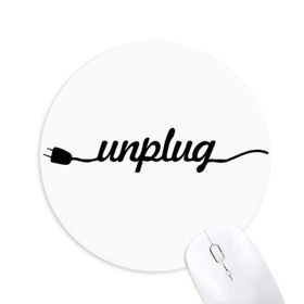 Dıythinker Yuvarlak Unplug Alıntı Kaymaz Kauçuk Fare Altlığı
