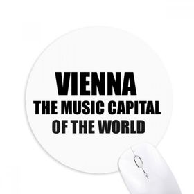 Dıythinker Yuvarlak Vienna Music Capital Of The World Kaymaz Kauçuk Fare Altlığı