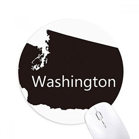 Dıythinker Yuvarlak Washington Amerika Birleşik Devletleri Haritası Kaymaz Kauçuk Fare Altlığı