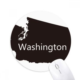 Dıythinker Yuvarlak Washington Amerika Birleşik Devletleri Haritası Kaymaz Kauçuk Fare Altlığı