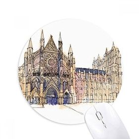 Dıythinker Yuvarlak Westminster Abbeyof London Kaymaz Kauçuk Fare Altlığı