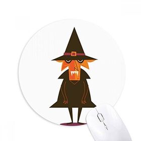 Dıythinker Yuvarlak Wizard Korku Cadılar Bayramı Hayalet Mutlu Kaymaz Kauçuk Fare Altlığı