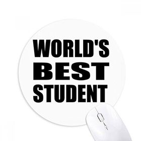 Dıythinker Yuvarlak World's Best Student Teacher Quote Kaymaz Kauçuk Fare Altlığı