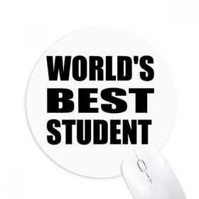 Dıythinker Yuvarlak World's Best Student Teacher Quote Kaymaz Kauçuk Fare Altlığı