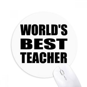 Dıythinker Yuvarlak World's Best Teacher Student Alıntı Kaymaz Kauçuk Fare Altlığı