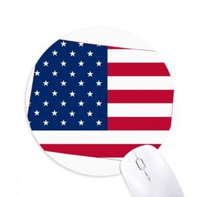 Dıythinker Yuvarlak Wyoming Amerika Haritası Yıldızlar Çizgili Bayrak Kaymaz Kauçuk Fare Altlığı