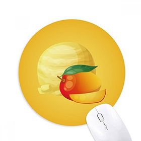 Dıythinker Yuvarlak Yaprakları Elma Dondurma Topu Popsicles Kaymaz Kauçuk Fare Altlığı