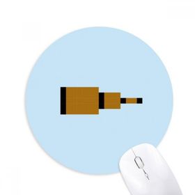 Dıythinker Yuvarlak Yaz Yelken Kahverengi Fort Pixel Kaymaz Kauçuk Fare Altlığı