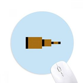Dıythinker Yuvarlak Yaz Yelken Kahverengi Fort Pixel Kaymaz Kauçuk Fare Altlığı