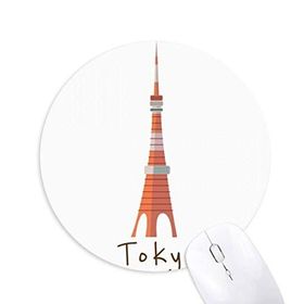 Dıythinker Yuvarlak Yerel Japon Tyoko Kulesi Kaymaz Kauçuk Fare Altlığı
