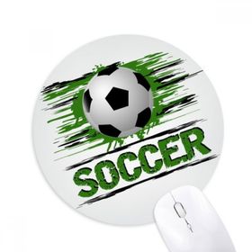 Dıythinker Yuvarlak Yeşil Futbol Futbol Spor Kaymaz Kauçuk Fare Altlığı