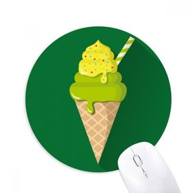 Dıythinker Yuvarlak Yeşil Matcha Dondurma Konileri Popsicles Kaymaz Kauçuk Fare Altlığı