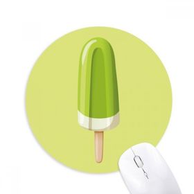 Dıythinker Yuvarlak Yeşil Mung Bean Popsicle Tatlı Dondurma Kaymaz Kauçuk Fare Altlığı