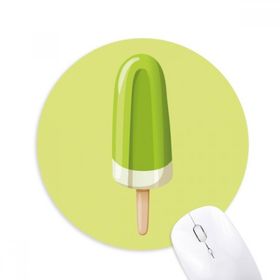 Dıythinker Yuvarlak Yeşil Mung Bean Popsicle Tatlı Dondurma Kaymaz Kauçuk Fare Altlığı